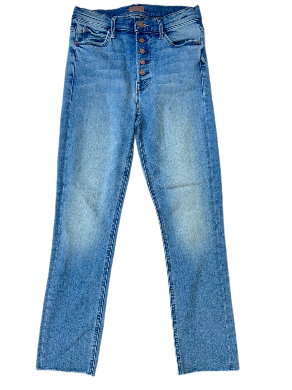 MOTHER The Pixie Dazzler Ankle Fray Au Revoir High Rise Jeans Size 25